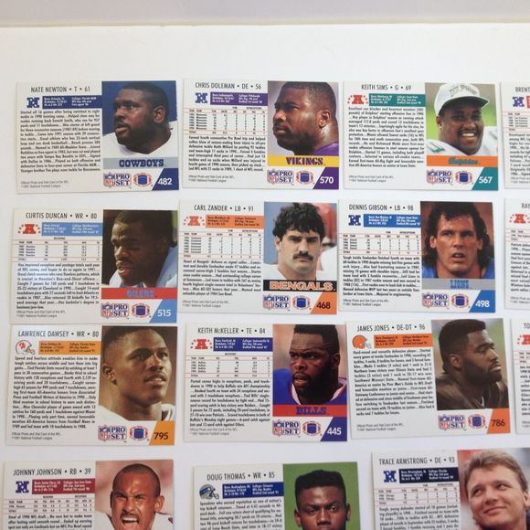 22 Vintage Pro Set Football Cards 1991 - Picture 7 of 10